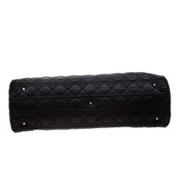 مملوكة مسبقًا Dior Black Cannage Nylon Charming Lock Satchel