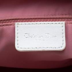 Pre Owned Dior Pink/White Diorissimo Canvas and Leather Tote 