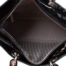 مملوكة مسبقًا Dior Black Patent Leather Large Lady Dior Tote