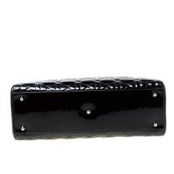 مملوكة مسبقًا Dior Black Patent Leather Large Lady Dior Tote