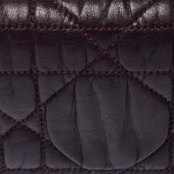 مملوكة مسبقًا Dior Burgundy Leather Lady Dior Wallet on Chain