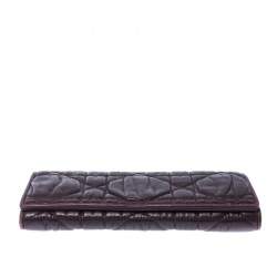 مملوكة مسبقًا Dior Burgundy Leather Lady Dior Wallet on Chain