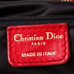 مملوكة مسبقًا Dior Red Leather Gypsy Hobo