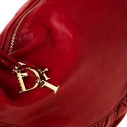 مملوكة مسبقًا Dior Red Leather Gypsy Hobo