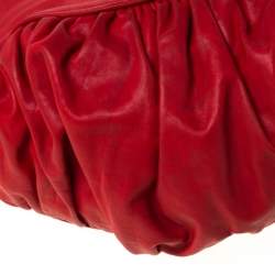 مملوكة مسبقًا Dior Red Leather Gypsy Hobo