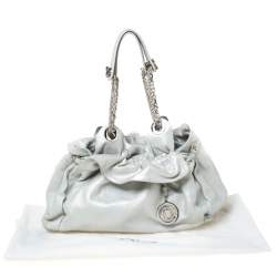 Pre Owned Dior Silver Suede Le Trente Hobo 
