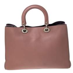 Pre Owned Dior Old Rose Leather Large Diorissimo Shopper Tote