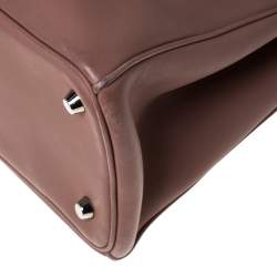 Pre Owned Dior Old Rose Leather Large Diorissimo Shopper Tote