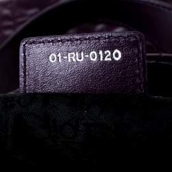 Pre Owned Dior Purple Cannage Quilted Soft Leather Large Shopper Tote