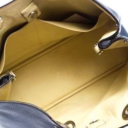 مملوكة مس بقًا حقيبة يد ديور شوبر ديوريسيمو كبيرة جلد زرقاء