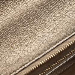 Pre Owned Dior Metallic Leather Medium Diorama Flap Shoulder Bag
