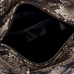 Pre Owned حقيبة يد ديور ليدي ديور متوسطة ترتر وجلد ثعبان بيج