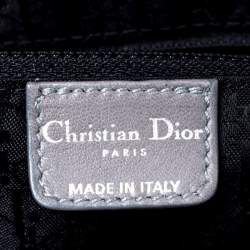 مملوكة مسبقًا حقيبة يد ديور بليس جلد طية رمادية