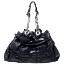 مملوكة مسبقًا Dior Black Cannage Leather Le Trente Hobo