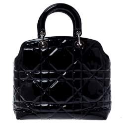 مملوكة مسبقًا Dior Black Cannage Quilted Leather Granville Tote