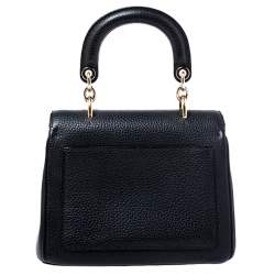 Pre Owned Dior Black Leather Mini Be Dior Top Handle Bag