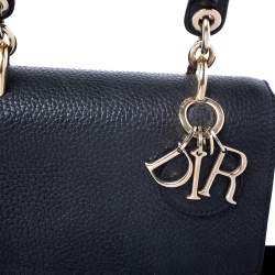 Pre Owned Dior Black Leather Mini Be Dior Top Handle Bag