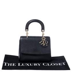 Pre Owned Dior Black Leather Mini Be Dior Top Handle Bag