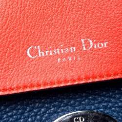 Pre Owned Dior Blue Leather Small Be Dior Flap Top Handle Bag