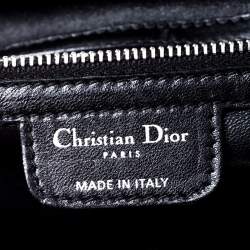 Pre Owned حقيبة يد ديور شوبر جلد ناعم مبطن كاناج أسود