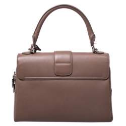 Pre Owned Dior Nude Leather New Lock Top Handle Bag