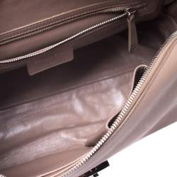 Pre Owned Dior Nude Leather New Lock Top Handle Bag
