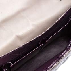 Pre Owned Dior Grey Cannage Leather Large Miss Dior Flap Bag