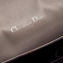 Pre Owned Dior Grey Cannage Leather Large Miss Dior Flap Bag