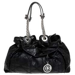 مملوكة مسبقًا Dior Black Cannage Leather Le Trente Hobo