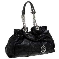 مملوكة مسبقًا Dior Black Cannage Leather Le Trente Hobo