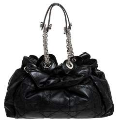 مملوكة مسبقًا Dior Black Cannage Leather Le Trente Hobo