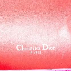 Pre Owned حقحقيبة ديور ميس ديور كبيرة قلاب جلد مبطن كاناج أحمر 