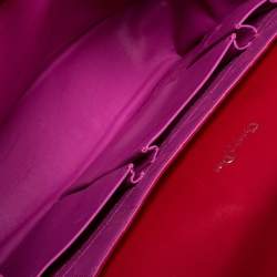 Pre Owned حقحقيبة ديور ميس ديور كبيرة قلاب جلد مبطن كاناج أحمر 