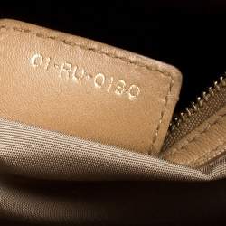 Pre Owned Dior Beige Cannage Quilted Leather Large Shopper Tote