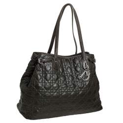 Pre Owned حقيبة ديور باناريا شوبر كانفاس مقوى كاكيه متوسطة 