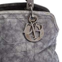 مملوكة مسبقًا Dior Grey Cannage Quilted Leather Granville Tote