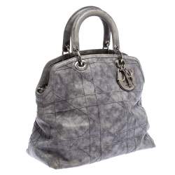 مملوكة مسبقًا Dior Grey Cannage Quilted Leather Granville Tote