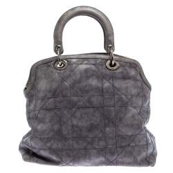 مملوكة مسبقًا Dior Grey Cannage Quilted Leather Granville Tote