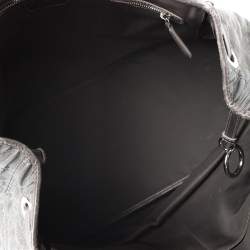 مملوكة مسبقًا Dior Metallic Grey Cannage Coated Canvas Large Panarea Tote