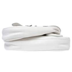 Pre Owned Dior White Leather Gaucho Alpine Saddle Bag