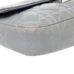 مملوكة مسبقًا حقيبة ديور سلسلة مي ديور بروميد جلد مبطنة رمادية