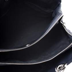 Pre Owned Dior Navy Blue Cannage Leather Lady Dior Zipped Shopper Tote 