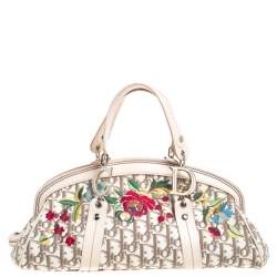 Christian Dior Diorissimo Embroidered Floral Bag