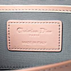 Pre Owned حقيبة كلتش ديور ليدي ديور بسلسلة جلد لامع كاناج مبطن بيج