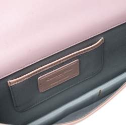 Pre Owned حقيبة كلتش ديور ليدي ديور بسلسلة جلد لامع كاناج مبطن بيج