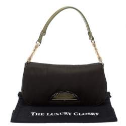 مملوكة مسبقًا Dior Military Green Satin Malice Shoulder Bag