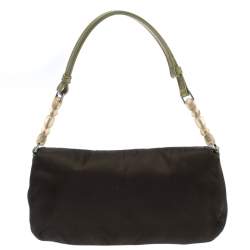 مملوكة مسبقًا Dior Military Green Satin Malice Shoulder Bag