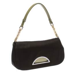 مملوكة مسبقًا Dior Military Green Satin Malice Shoulder Bag