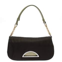 مملوكة مسبقًا Dior Military Green Satin Malice Shoulder Bag