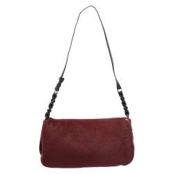 Pre Owned Dior Red Pony Hair Malice Shoulder Bag